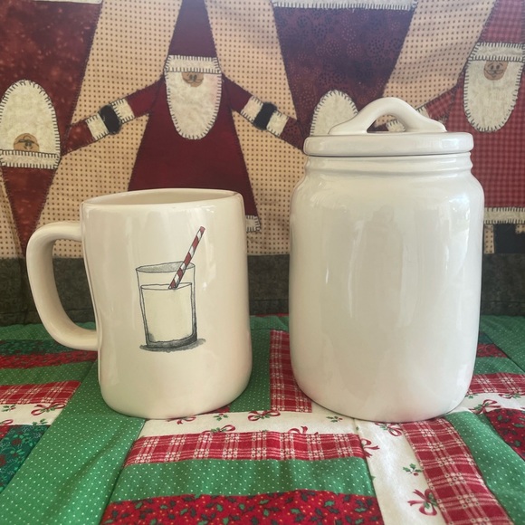 Rae Dunn Christmas Mug and Cookie Jar set, Milk for Santa - Picture 2 of 2